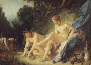 Francois Boucher Diana bathing oil on canvas